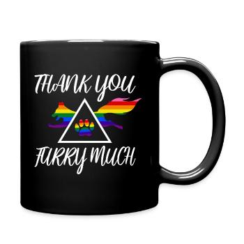 Merci beaucoup furry - Mug uni - noir - Droite