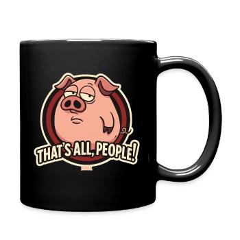 Sassy Pig That's All People - Full Colour Mug - black - Right