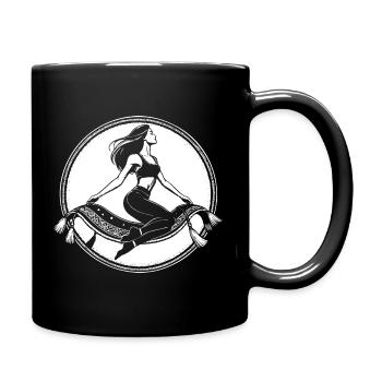 Fliegender Teppich Design – Magischer Orient - Tasse einfarbig - Schwarz - Rechts