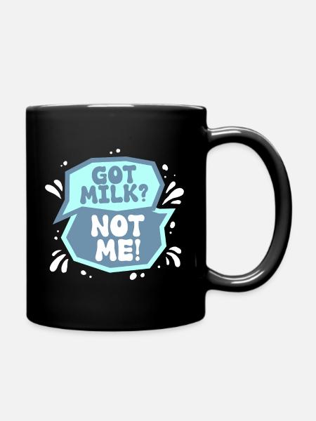 Lactose intolerance Lactose intolerant - Full Colour Mug - black