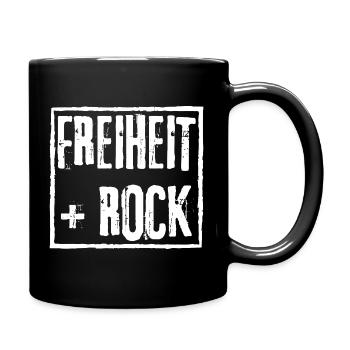 FREIHEIT und ROCK GRUNGE ROCK GRAFFITI DESIGN - Tasse einfarbig - Schwarz - Rechts