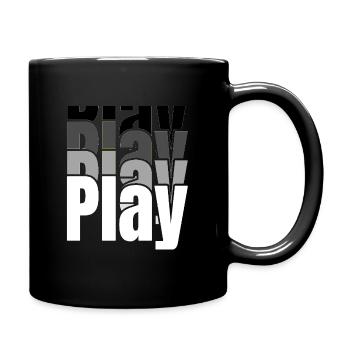 Chevauchement de la typographie de jeu - Mug uni - noir - Droite