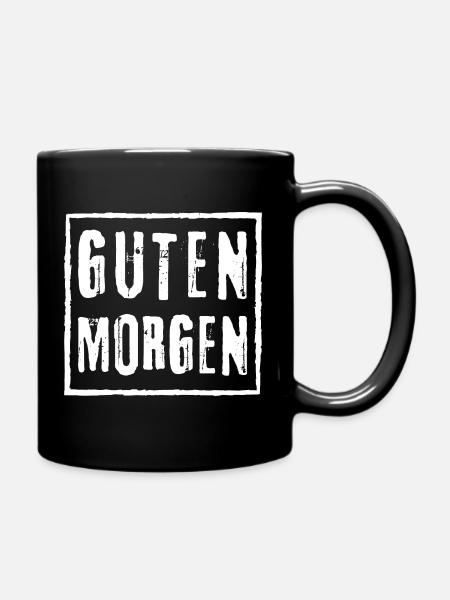 Guten Morgen Punk Rock Graffiti - Tasse einfarbig - Schwarz