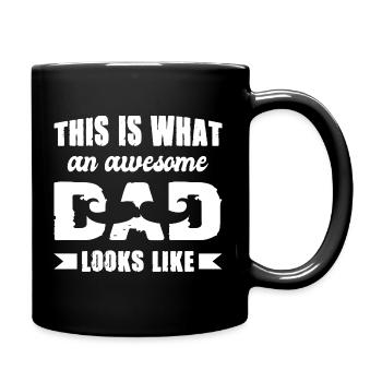 Bester Papa Der Welt Geschenke Vater Weihnachten - Tasse einfarbig - Schwarz - Rechts