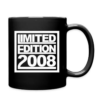 Limitierte Edition 2008 Design Geburtstag - Tasse einfarbig - Schwarz - Rechts