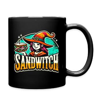 Sandwitch Sorcière Sandwich Drôle Halloween - Mug uni - noir - Droite