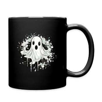 Motif d’éclaboussures fantômes - Mug uni - noir - Droite
