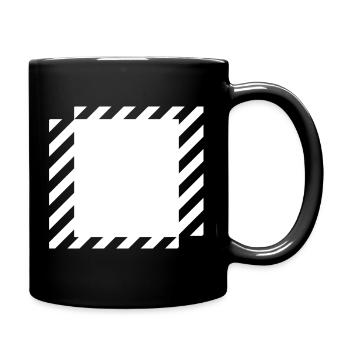 conception de lignes et de carrés - Mug uni - noir - Droite