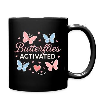 Butterflies Activated Love Design - Tasse einfarbig - Schwarz - Rechts