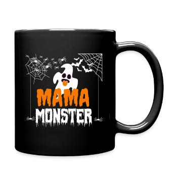 Mama Monster Halloween Shirt Kostüm Gespenst Geist - Tasse einfarbig - Schwarz - Rechts