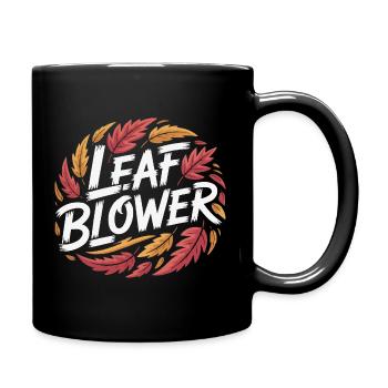 Laubbläser Herbstlaub - Tasse einfarbig - Schwarz - Rechts