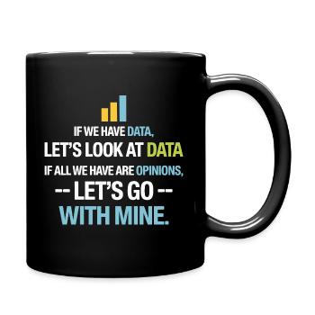 Let's Look At Data - Data Science Statistics Data - Full Colour Mug - black - Right