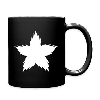 Brennender Stern Flamme – Heißes Feuer Star Design - Tasse einfarbig - Schwarz - Rechts