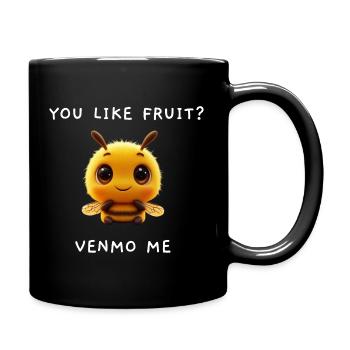 Abeille mignonne « Venmo Me » Meme Saying - Mug uni - noir - Droite