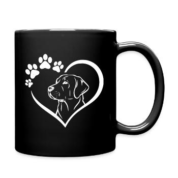 Labrador Retriever Art Dog - Full Colour Mug - black - Right