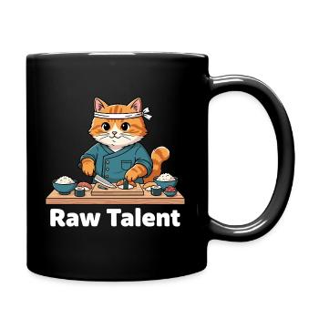 Chats Sushi Master Talent - Mug uni - noir - Droite