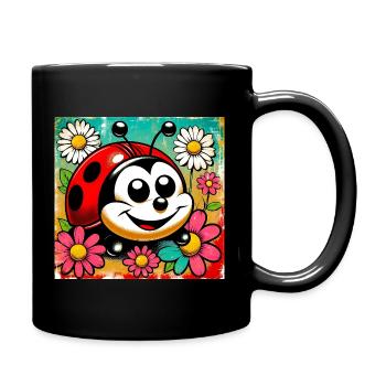 coccinelle - Mug uni - noir - Droite