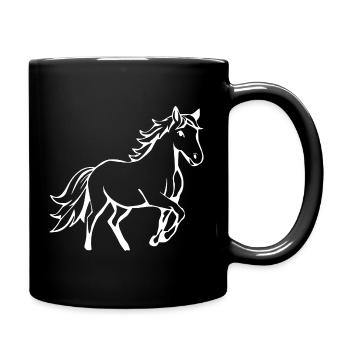Chevaux T-shirt Cadeau Cavalier - Mug uni - noir - Droite