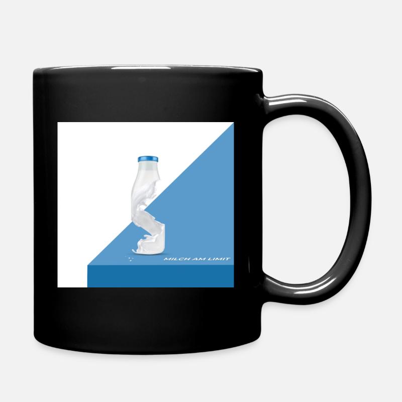 Milch am Limit – Lustiger Flaschenmoment - Tasse einfarbig - Schwarz