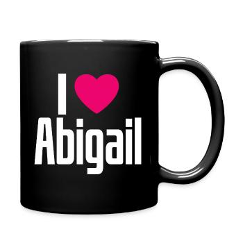 I Love Abigail Pink Heart I Love Abigail - Full Colour Mug - black - Right