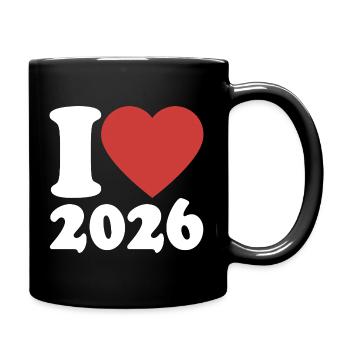 Happy New Year | I Love 2026 - Full Colour Mug - black - Right