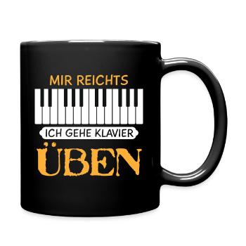 Jouer du piano vers la droite Pianiste Pianiste - Mug uni - noir - Droite