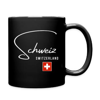 La fierté suisse, le design minimaliste élégant - Mug uni - noir - Droite