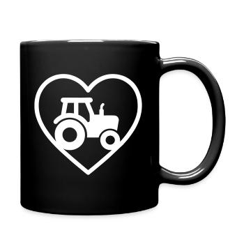 Cœur de Tracteur – Passion du Fermier - Mug uni - noir - Droite