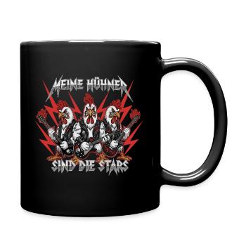 Meine Hühner sind die Stars Huhn Geflügelzüchter - Tasse einfarbig - Schwarz - Rechts