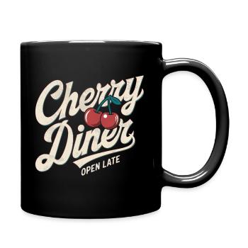 Retro Diner - Tasse einfarbig - Schwarz - Rechts
