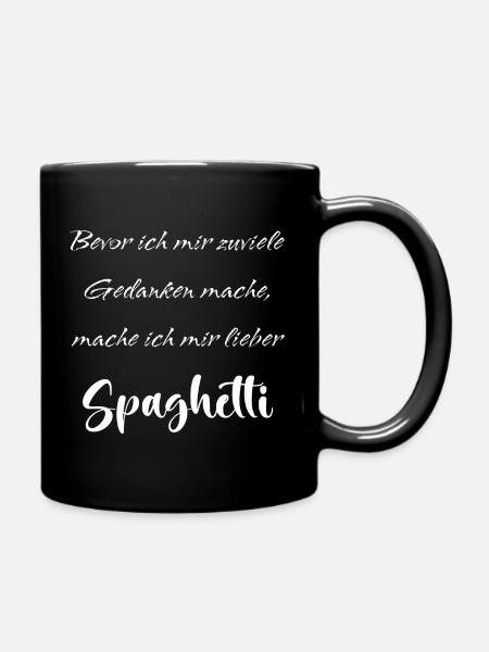 Je pensais aux spaghettis - Mug uni - noir