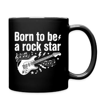 Née pour être une rock star Guitare - Mug uni - noir - Droite