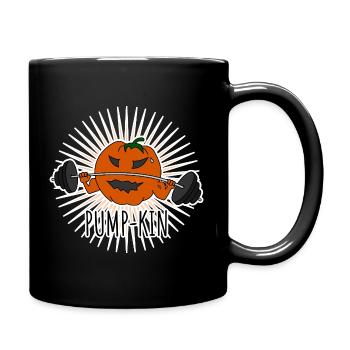 Citrouille - citrouille pompe dans la salle de sport ! - Mug uni - noir - Droite