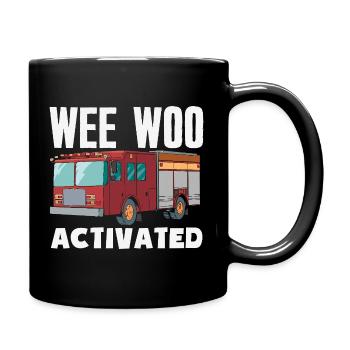 Wee Woo Squad Fire Tiny Feuerwehrmann - Tasse einfarbig - Schwarz - Rechts