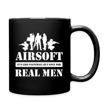 Airsoft Real Männer Taktischer Humor - Tasse einfarbig - Schwarz - Rechts