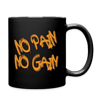 Pas de douleur sans gain – Style graffiti orange audacieux - Mug uni - noir - Droite