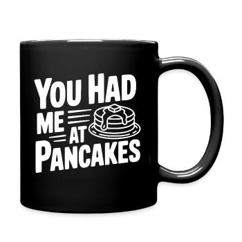 Tu m’as eu aux pancakes - Mug uni - noir - Droite