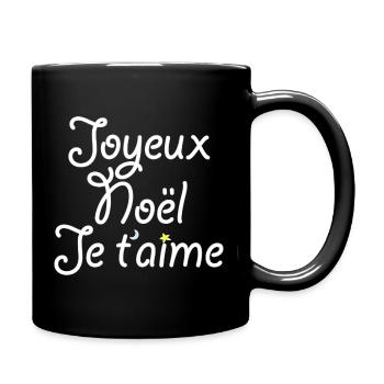 Joyeux Noël Je t'aime - Mug uni - noir - Droite