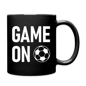 Fußball Soccer Game On - Tasse einfarbig - Schwarz - Rechts