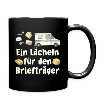 PARCEL DELIVERER A SMILE FOR THE POSTMAN - Full Colour Mug - black - Right