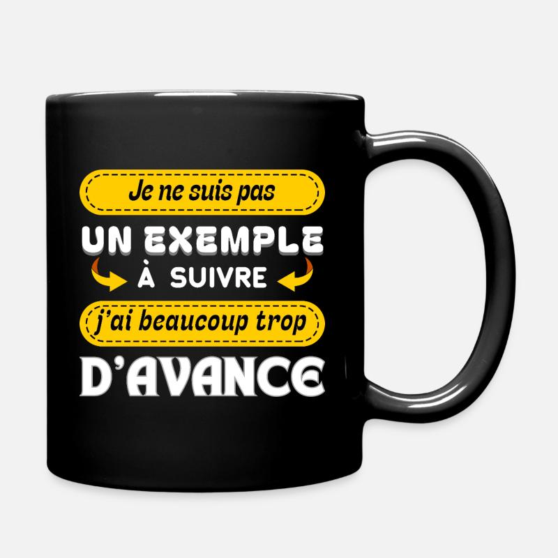 Kein Beispiel, dem man folgen sollte - Tasse einfarbig - Schwarz