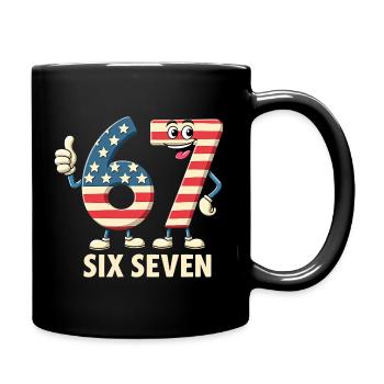 US Flag 67 Memes Six Seven - Full Colour Mug - black - Right