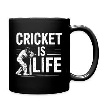 Lustiges Kricket Spruch Vintage Cricket Spiel - Tasse einfarbig - Schwarz - Rechts