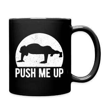 Gym Junkies Push Me Up Calisthenics Fitness - Full Colour Mug - black - Right