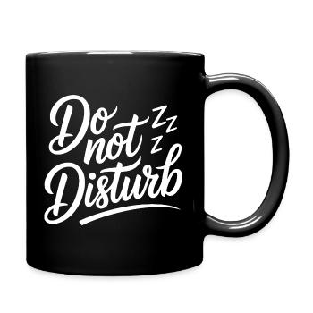 Do Not Disturb Faultier Anti Social Nicht Stören - Tasse einfarbig - Schwarz - Rechts