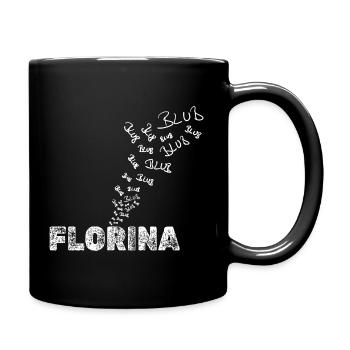 Anglerin Florina - Tasse einfarbig - Schwarz - Rechts