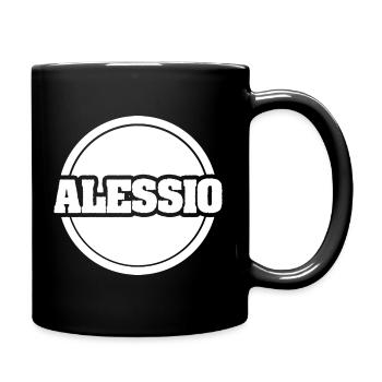 Vorname Alessio - Tasse einfarbig - Schwarz - Rechts