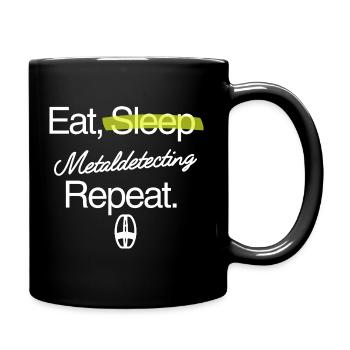 Manger-dormir-détecter les métaux – répéter - Mug uni - noir - Droite