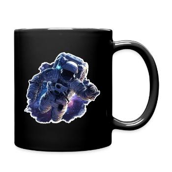 Exploration flottante d’astronautes spatials en astronomie - Mug uni - noir - Droite