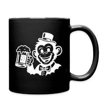 Monkey Groom Bachelor - Full Colour Mug - black - Right